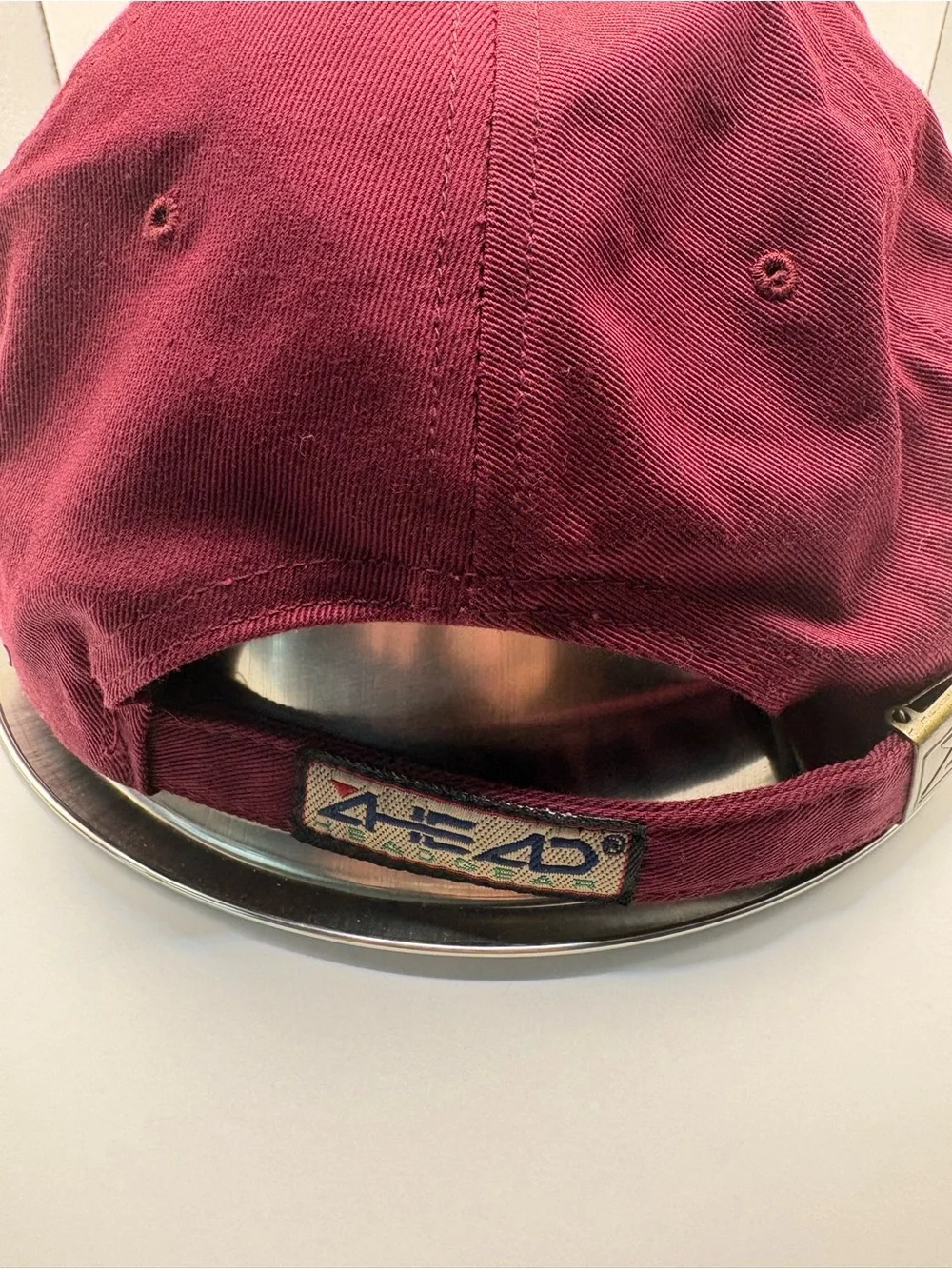 Vintage Ahead The Floating Green Coeur d’Alene Golf Strapback Hat Burgundy
